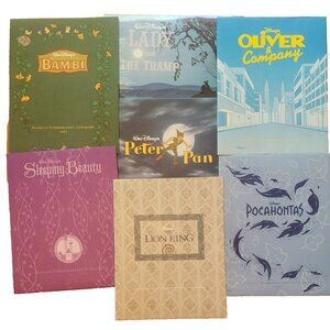 Disney Lithograph Lot 10 Exclusive Lion King Bambi Peter Pan Sleeping Beauty Vtg